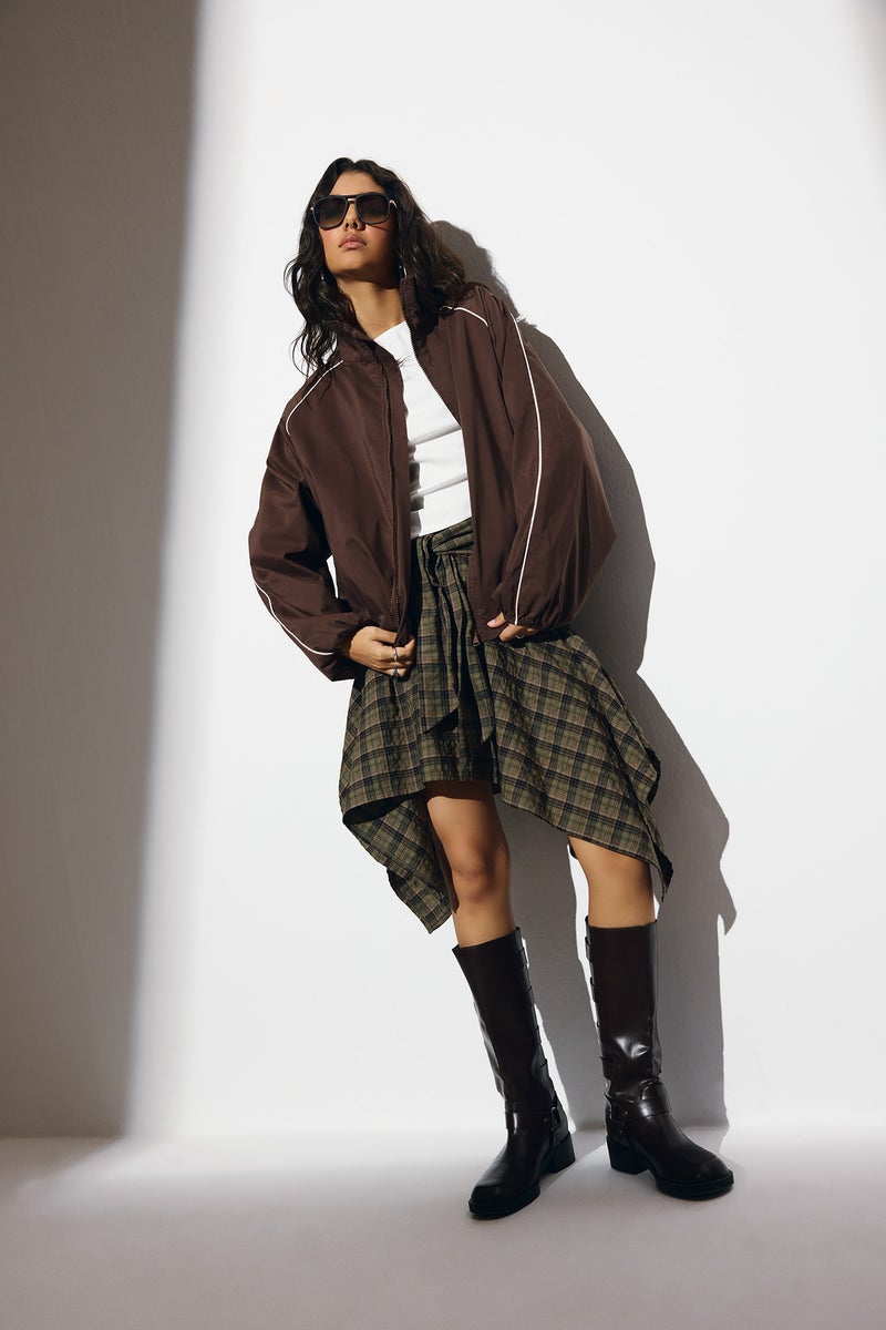 DeFacto Brown Woman Shirt Collar Jacket Casual - Image 2