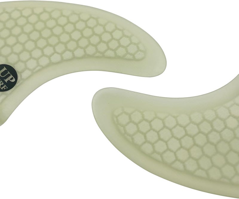 UP SURF Surfboard Tri Fin Single Tab M Size Fiberglass+Honeycomb Surfboard Fin G5 Thruster Set(White/Blue/Orange) - Image 4