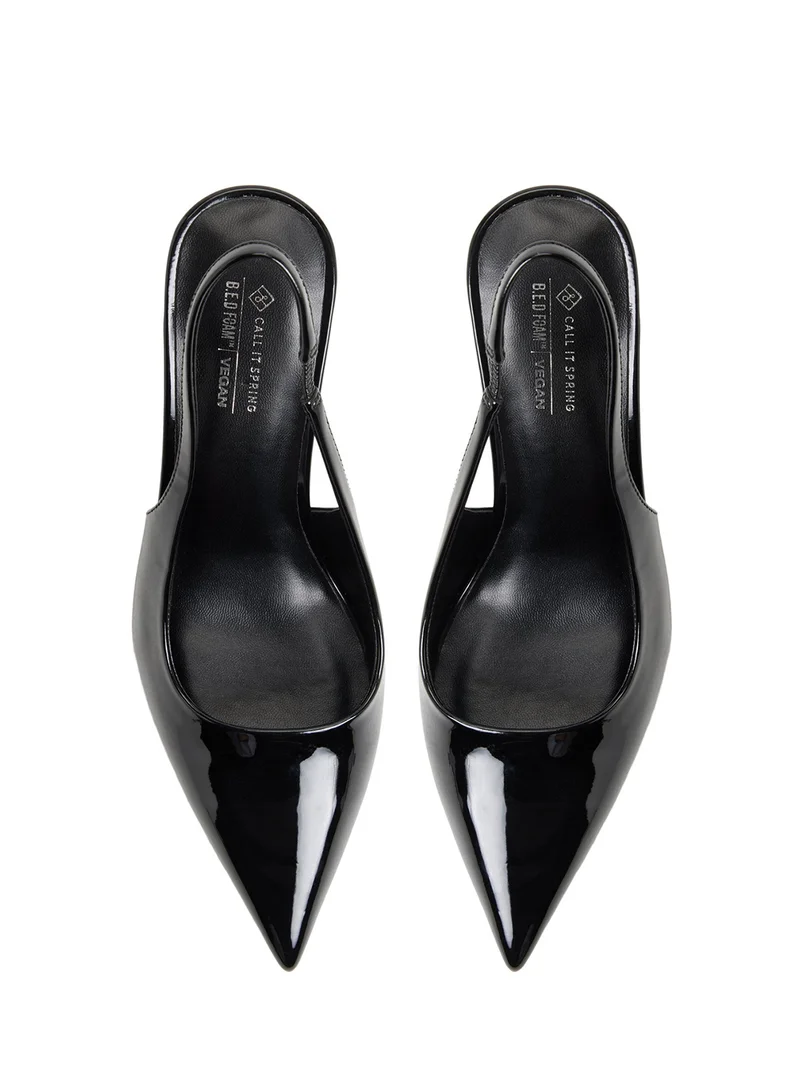 Call it Spring BLACK Sollenne Slingback Heeled Sandals for Women | Best Price UAE