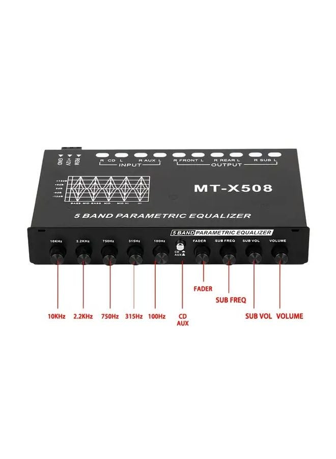 5 Band Car Equalizer Amplifier 6 Channel Parametric Equalizer 36V Power Supply - Image 4