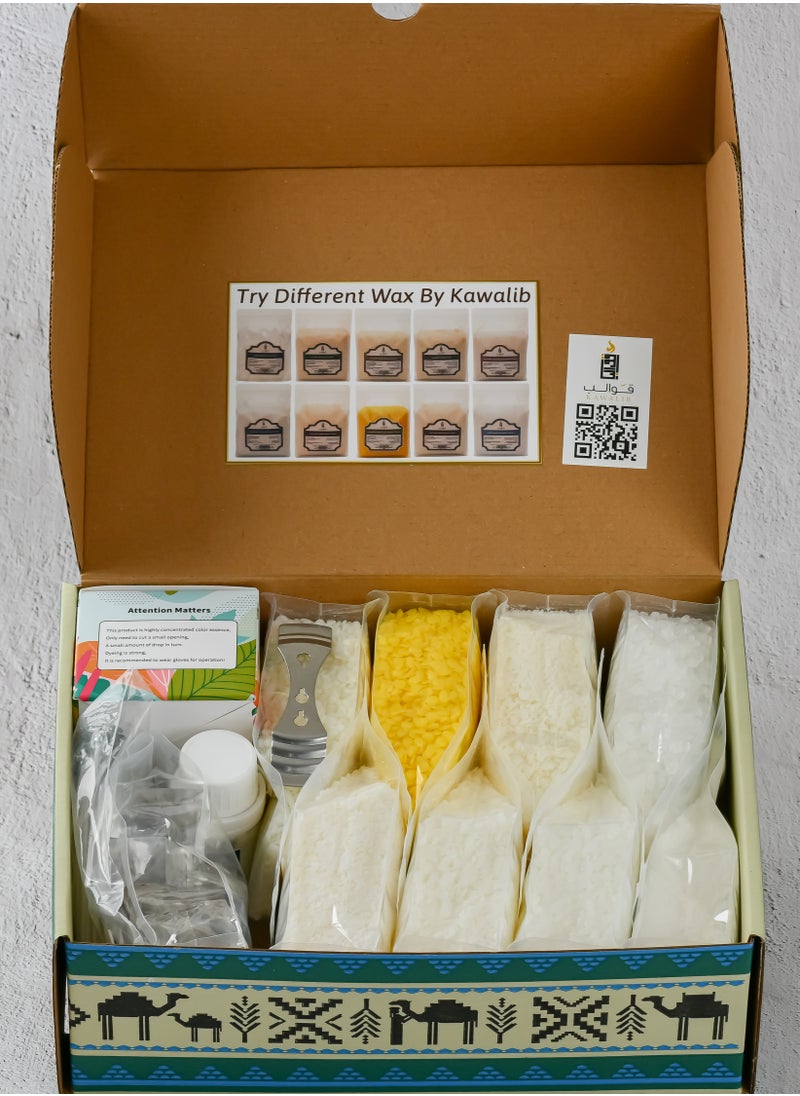 KAWALIB Complete Raw Wax Kit For Candle Making  - Image 1