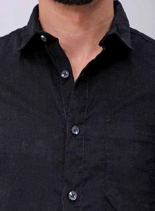 The Indian Garage Co Men Regular Fit Solid Full Sleeves Cutaway Collar Casual Shirt
