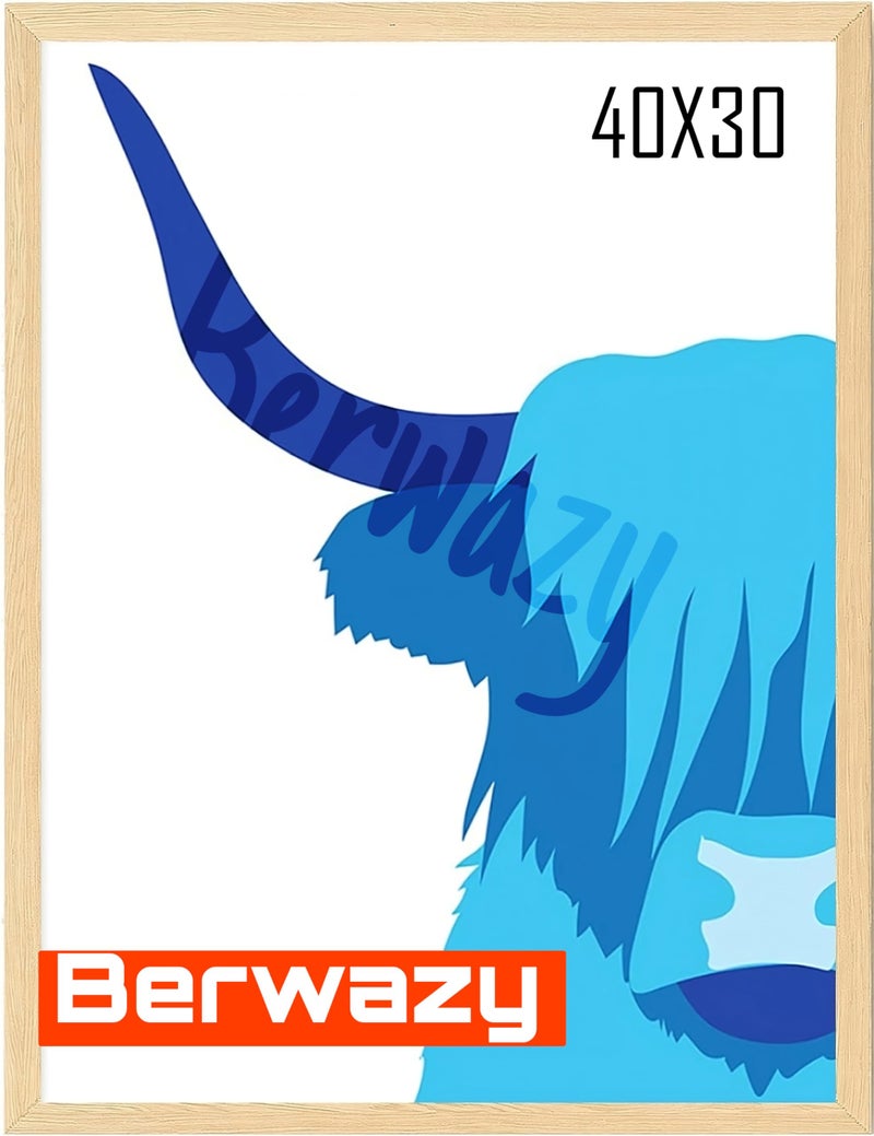 Wood Pictute Frame Berwaz (Beige, 30X40) - Image 1