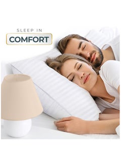 Comfy COMFY SET OF 6 HOTEL STRIPE PILLOW WHITE COTTON HYPOALLERGENIC QUALITY  - Image 3