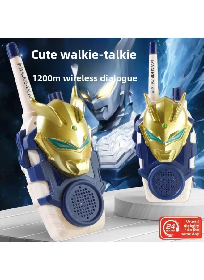 null - Cyro Superman Children's Walkie-talkie 2024 Parent-Child Dedicated Pair Of Little Boy Degazeta-Color:A Pair Of Ultraman Dark Gande Walkie-talkies-Specifications:Battery Model [comes With Ordinary Battery + Lanyard + Screwdriver] - Image 1