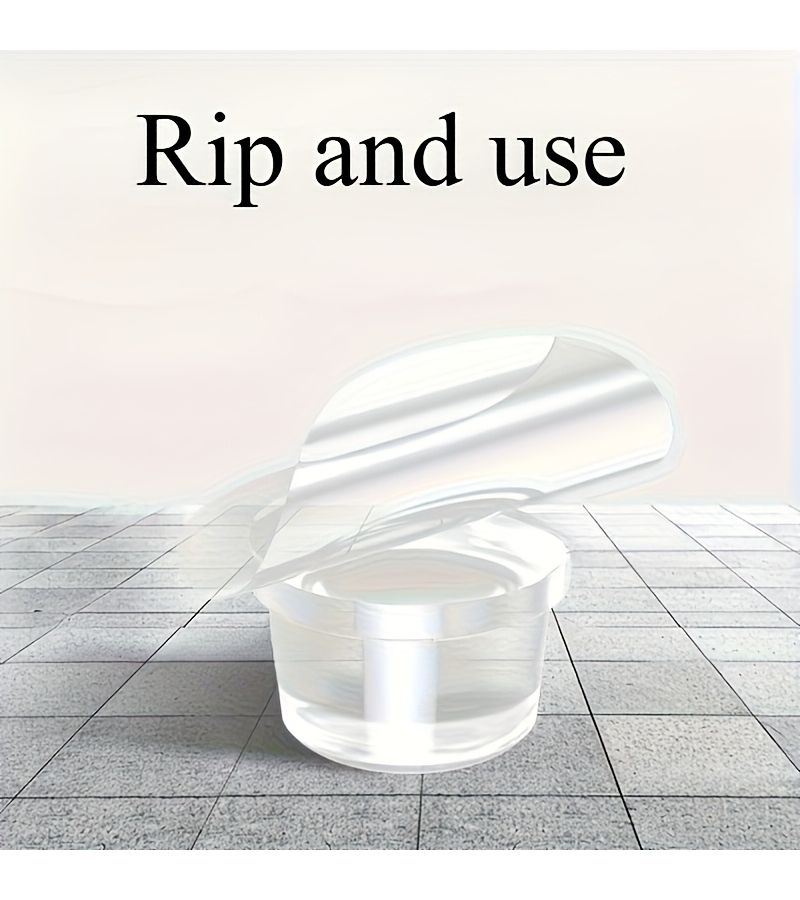 2 Transparent Door Stops Drill Free PET Bottom Installation Prevents Slamming - Image 4