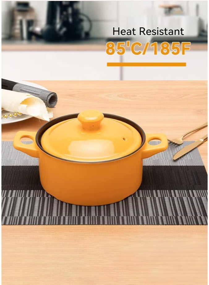 Anti-Skid Table Mats，6PCS Placemats High-quality PVC Material Woven Texture Heat Insulation Oil Resistance Not Easy to Mold Suitable for Home Hotels Restaurants Cafes Etc - Image 4