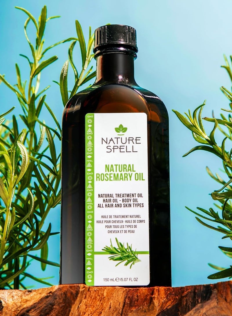 Nature Spell Rosemary Oil for Hair & Skin, Rosemary Oil for Hair Growth, Pre-Diluted, Treat Dry Damaged Hair to Target Hair Loss, 5.07 Fl Oz - Image 2