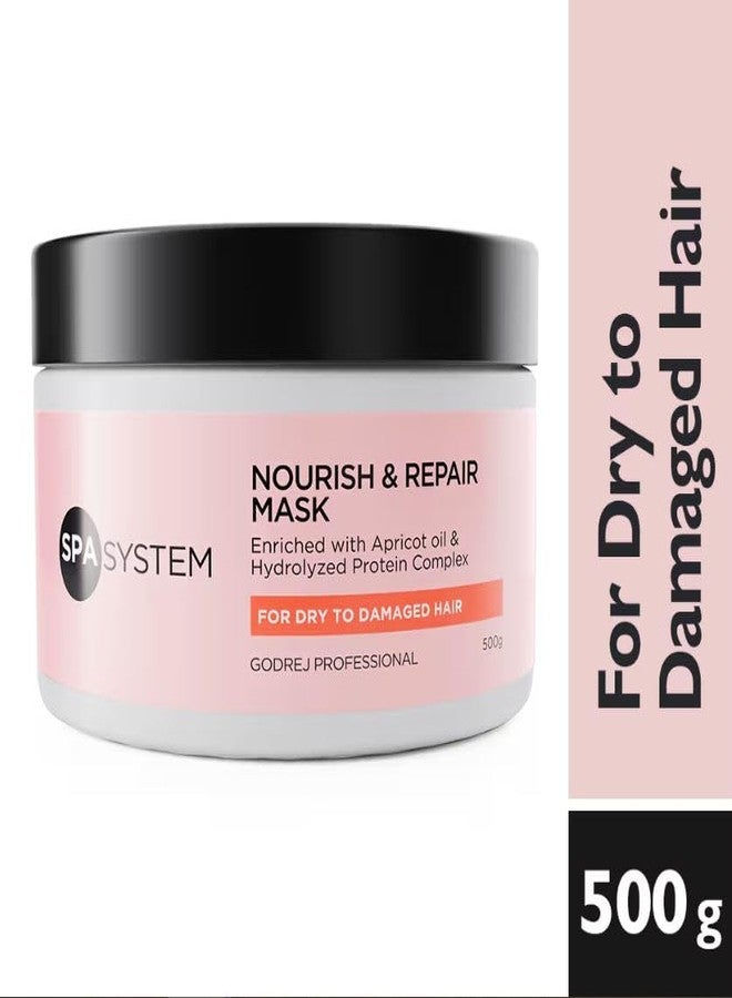 Spa System Nourishing Shampoo (1000 ml) & Mask (500 gm) | Enriched with apricot oil, silk amino acids & shea butter || NORMAL TO FRIZZY & UNRULY HAIR || ORIGINAL PRODUCT - Image 3