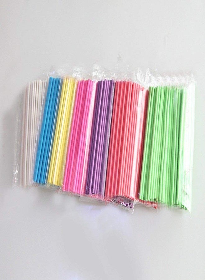 Bezall 100pcs Paper Lollipop Sucker Sticks for Cake Pops Candy, 6-Inch by 5/32-Inch (Pink) - Image 5
