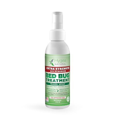 Hygea Natural Extra Strength Bed Bug & Mite Natural Travel Spray,TSA Approved Size, Child & Pet-Friendly, Stain & Odor Free, for Hotel, Suitcase, Backpack, Shoes, 66% Stronger Natural Formula(3oz) - Image 1