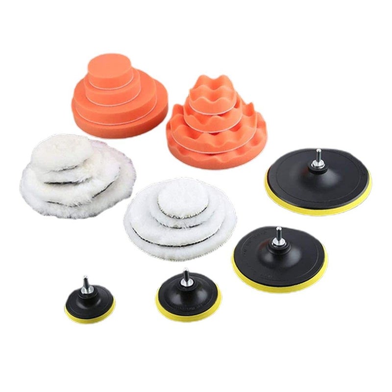 DIY Crafts CT-DIY-HI-34022 2"/3"/4"/5"/6"/7" Car Polishing Waxing Buffing Sponge Pads Kit + Sponges Drill Adapter Auto Detailing Car Wash - Image 1