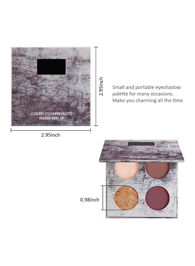 Autumn Brown Eyeshadow Palette -4 Fashion Colors for DIY Makeup. Silky Skin-Friendly Powder, Easy to Blend, Artistic Tri-Color Combinations. Discover Your Exclusive Look - Image 3