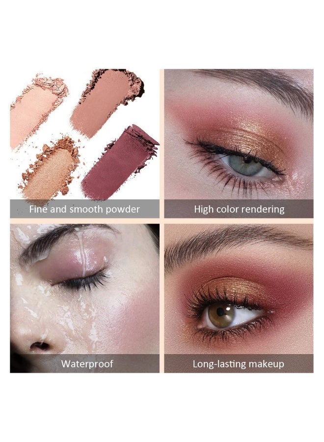 Autumn Brown Eyeshadow Palette -4 Fashion Colors for DIY Makeup. Silky Skin-Friendly Powder, Easy to Blend, Artistic Tri-Color Combinations. Discover Your Exclusive Look - Image 4