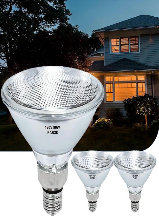 Lachesan PAR38 Halogen Flood Light Bulbs 2 Pcs, 90W Equivalent, 120V, E26 Base, 2700K Warm White Light for Indoor and Outdoor - Image 1