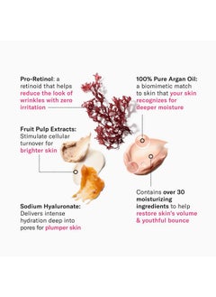 josie maran Proretinol Face Cream Anti Aging Retinol Cream With Pure Argan Oil & Aloe Juice Delivers Intense Hydration For Plumper Skin & Reduces Wrinkles With Zero Irritation (1.69 Oz)  - Image 5