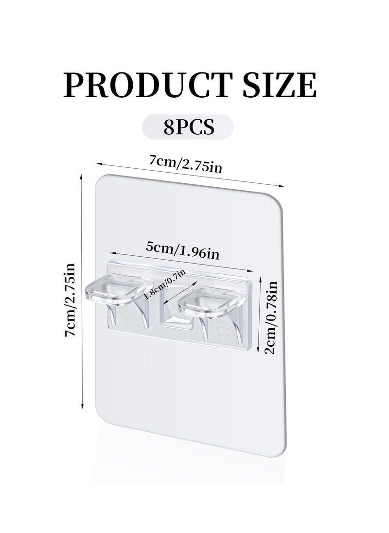 SYOSI - Self-Adhesive Shelf Supports ,8 PCS Punch Free Shelf Support Brackets Transparent L-Shaped Shelf Support Racks Adhesive Shelf Bracket for Cabinets Shelves Closet Clapboard Kitchen - Image 1