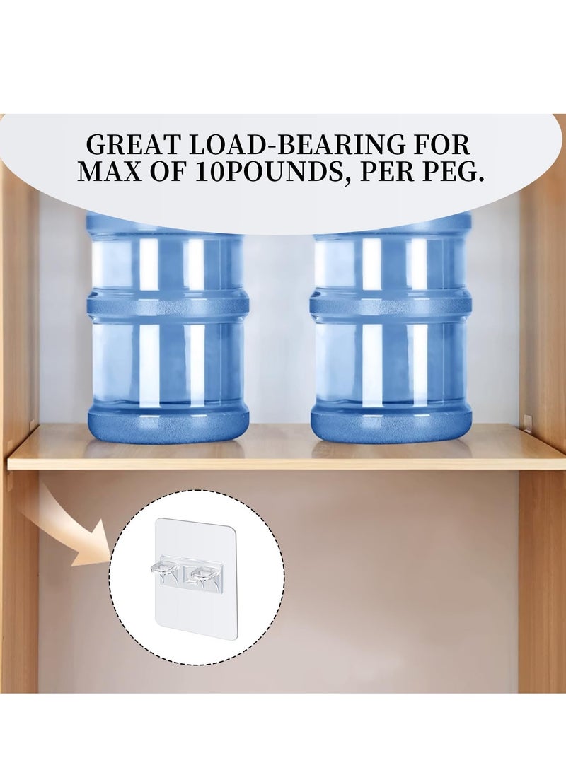 SYOSI Self-Adhesive Shelf Supports ,8 PCS Punch Free Shelf Support Brackets Transparent L-Shaped Shelf Support Racks Adhesive Shelf Bracket for Cabinets Shelves Closet Clapboard Kitchen  - Image 4