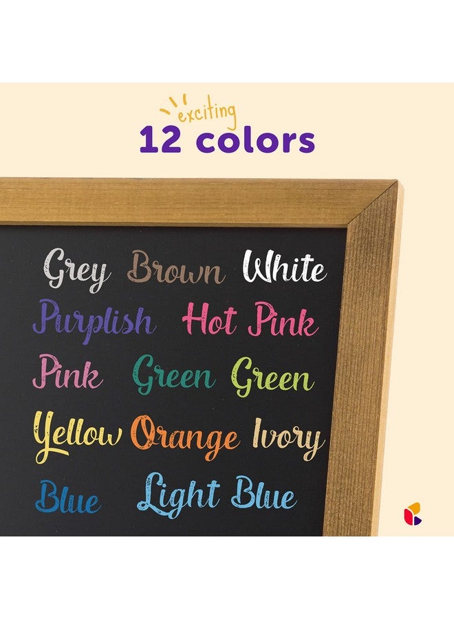 kedudes Chalk For Kids - 24 Pack Colored Chalk For Chalkboard - 12 Pack Of Dustless White Chalk And 12 Pack Of Assorted Colors - Chalk For Kids And Toddlers - 2 Boxes, White And Multicolor - Image 3