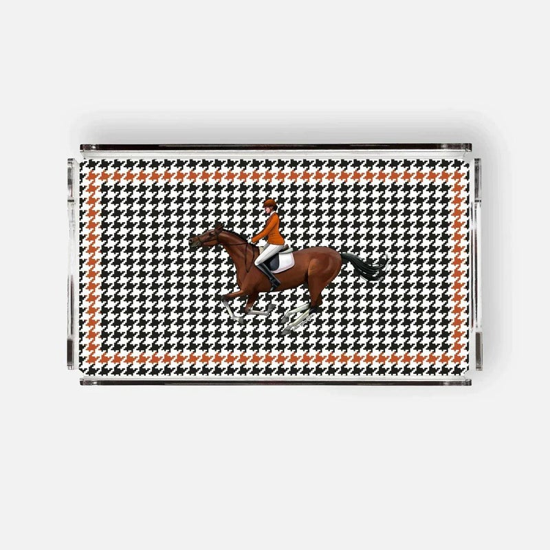 Equestrian Orange Jacket 38x23 Acrylic Tray