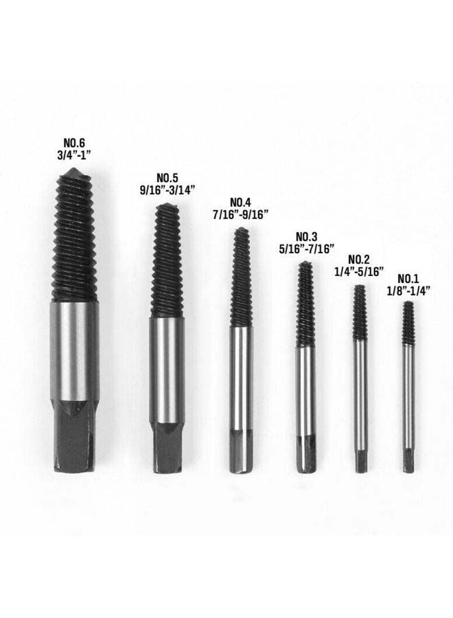NIBEMINENT 5-Piece Damaged Screw Extractor Remover Tool Set Multicolour - Image 2