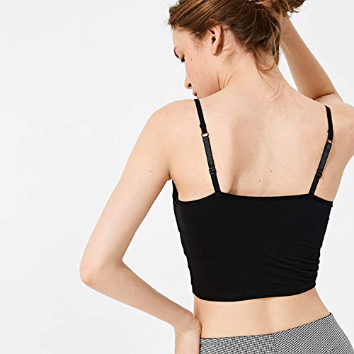 NEWITIN 4 Pack Spaghetti Strap Camisole Top Adjustable Strap Tank Crop Tops for Women Girls (M) - Image 4