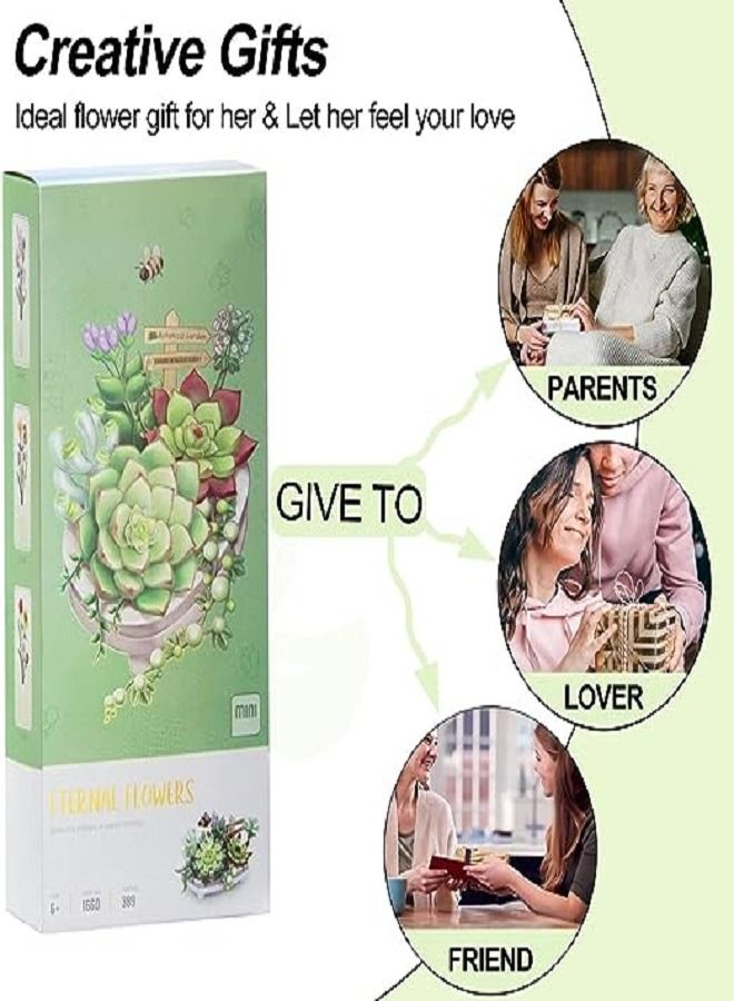 389 Pieces Of Plant And Flower Building Blocks, Bonsai Model Creativity DIY Simulation Artificial Plants Toy Home Decoration, Children's Party Supplies, Birthday Gifts - Image 5