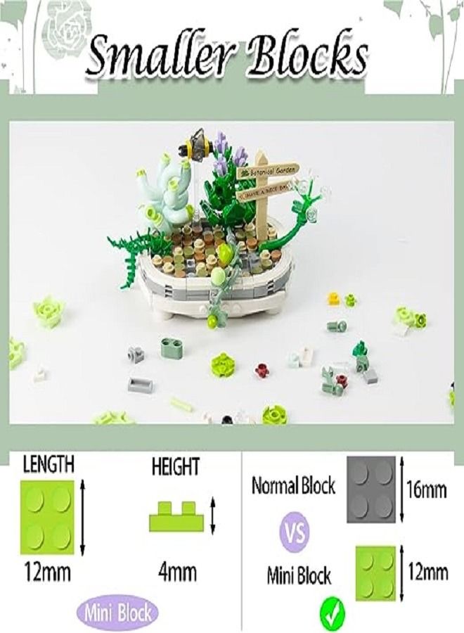 389 Pieces Of Plant And Flower Building Blocks, Bonsai Model Creativity DIY Simulation Artificial Plants Toy Home Decoration, Children's Party Supplies, Birthday Gifts - Image 2