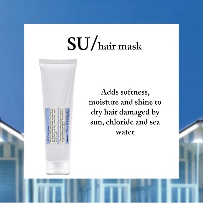 Davines SU Hair Mask, Restore Moisture And Hydrate Sun-Exposed Hair, Restore Softness To Dry And Dull Hair, 5.07 Fl. Oz. - Image 2