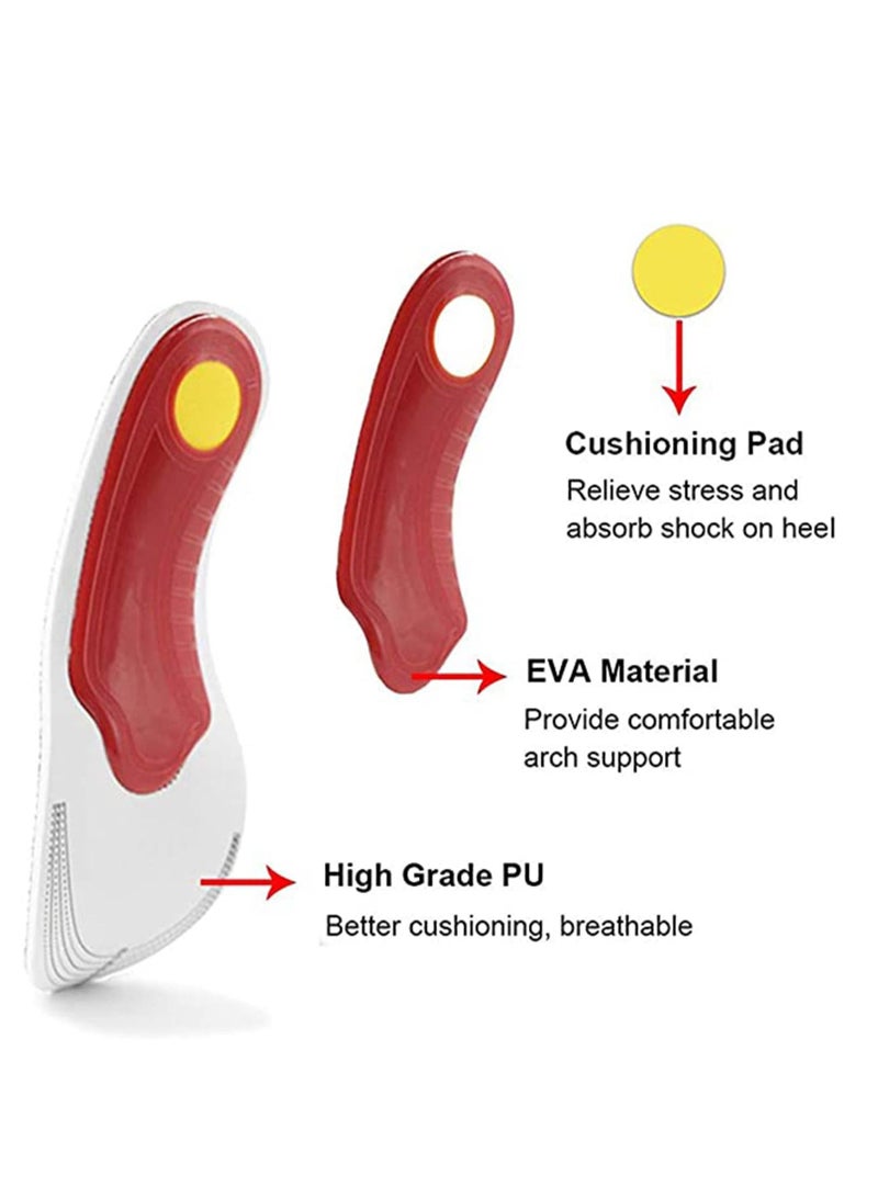 SYOSI Shoe Insoles Plantar Fasciitis Relief Arch Support Inserts for Flat Feet for Men Women Pain Orthotic Heel Shock Absorption Comfortable Large 28.5 CM - Image 3