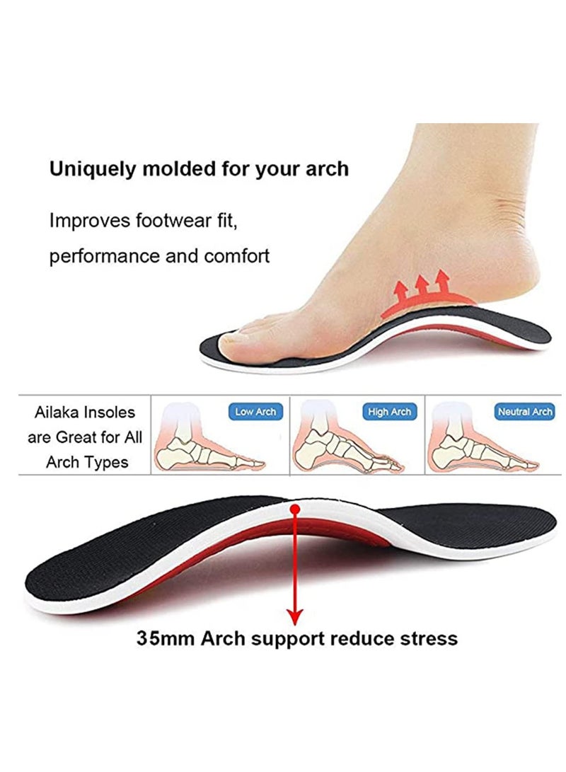 SYOSI Shoe Insoles Plantar Fasciitis Relief Arch Support Inserts for Flat Feet for Men Women Pain Orthotic Heel Shock Absorption Comfortable Large 28.5 CM - Image 5