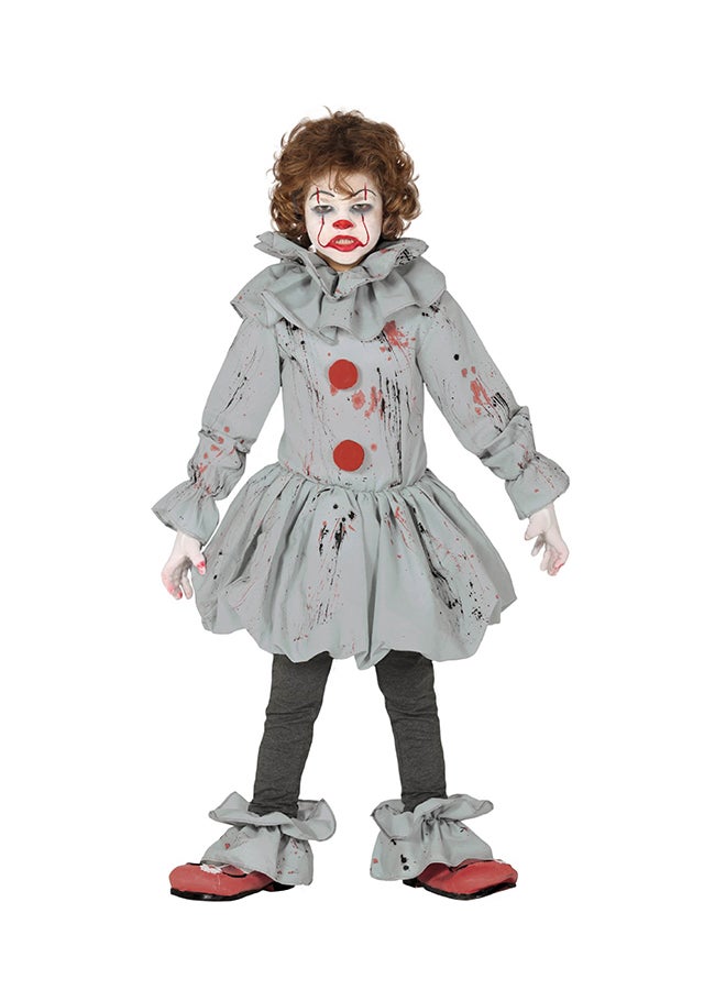 Fiestas Guirca Kids Clown Costume, Size 10-12 Years. Costume includes: Neckpiece, Tunic, Over boots