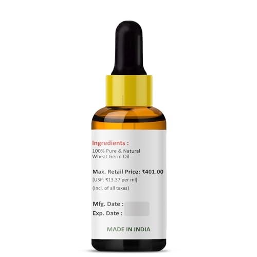 PRZ Wheat Germ Cold Pressed Carrier Oil - Pure Natural & Therapeutic Grade Oil for Aromatherapy Body Massage, Skin Care & Hair Care, 30 ml - Image 4