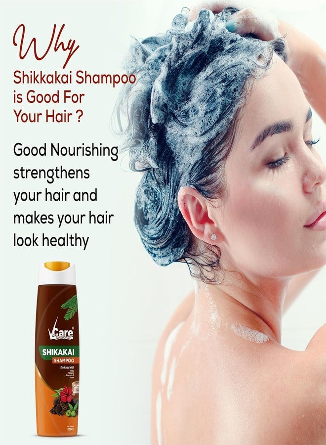 Vcare Cold Pressed Castor Oil and Shikakai Shampoo with Goodness of Amla, Hibiscus, Aloe Vera and Pure Castor for Hair Growth Combo - Image 5