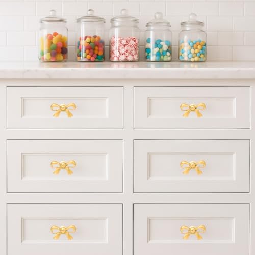 Indian-Shelf 18 Pieces Brass Gold Bow Drawer Knobs for Kitchen Cabinet Hardware Nursery Door Decorative Kids Dresser Knobs Pulls Premium Vintage - Image 4
