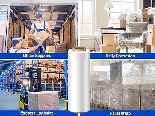 Amit Marketing Packing Cling Film - 300 MTR I Compostable Multipurpose Transparent Wrap Roll I 70 Micron, 4 Inch (300 mm) I for Packaging & Safety Needs, Gift Bakery Items, Bouquet, DIY Crafts (2 Pcs) - Image 4