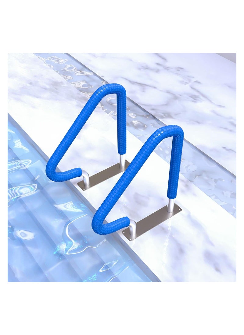Generic - Pool Handrail Cover, Enhance Pool Safety with 6ft Velcro Style Blue Rail Grip Covers - Non-Slip Swimming Pool Hand Rail Cover for Secure Poolside Support (6 Feet Strengthen Anti Slip Measures Style) - Image 1