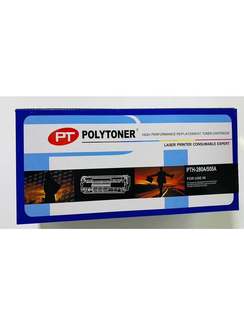 POLYTONER - Laser Toner Cartridge 280A/505A Black For HP Laser jet Printers - Image 1