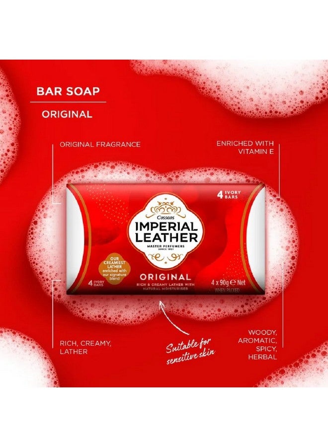 Imperial Leather Cussons Imperial Leather Original Bar Soap - 4 Pack - Image 4