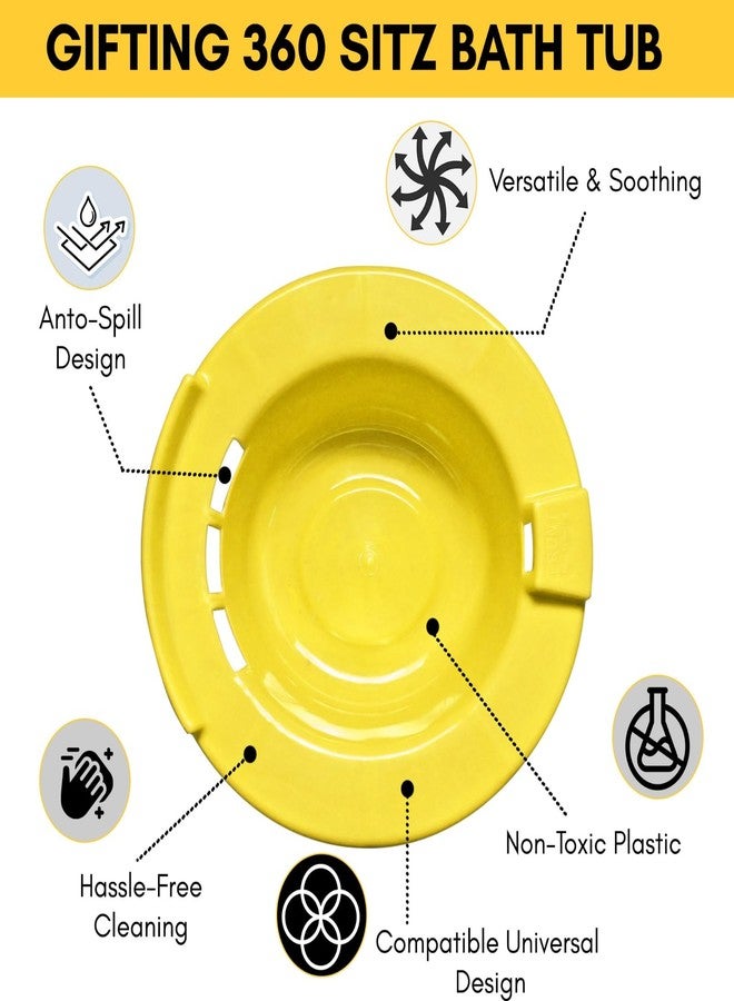 Only Rajesh OnlyRajesh Sitz Bath Tubs I Piles Pain Relief I Sitz Bath Tub for Fissure I Super Strong Tub I Premium Plastic (Yellow) - Image 4
