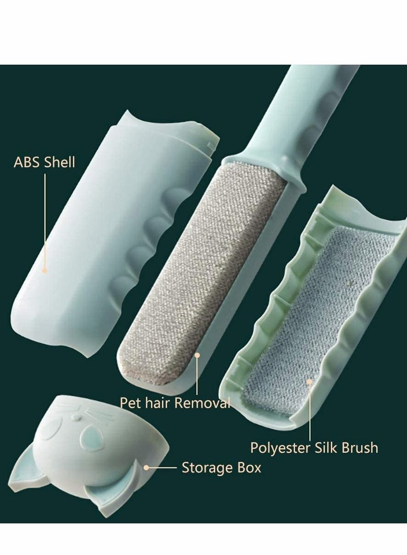 Y&D Pet Hair Remover Brush, Double Sided Reusable Fur/Lint Roller with Self-Cleaning Case, for Dogs,Cats,Clothes & Furniture (Green) - Image 4