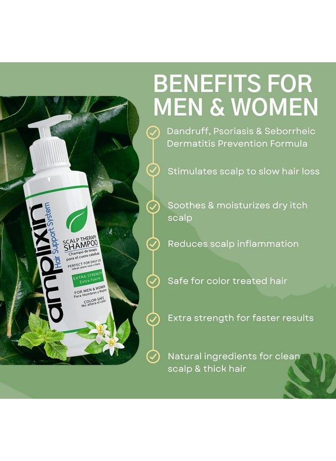 Amplixin - Scalp Therapy Shampoo - Dry, Itchy Scalp Treatment With Tea Tree Oil For Men And Women - Anti Dandruff, Psoriasis And Seborrheic Dermatitis Prevention Formula - No Sulfates Or Parabens - Image 1