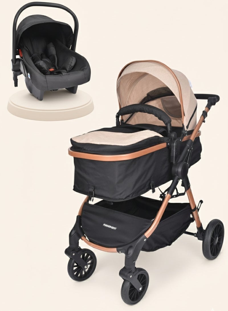 لحظة مرح عربية أطفال فاخرة عالية الارتفاع ثنائية الاتجاه وقابلة للطي مع مقعد سيارة - Image 1