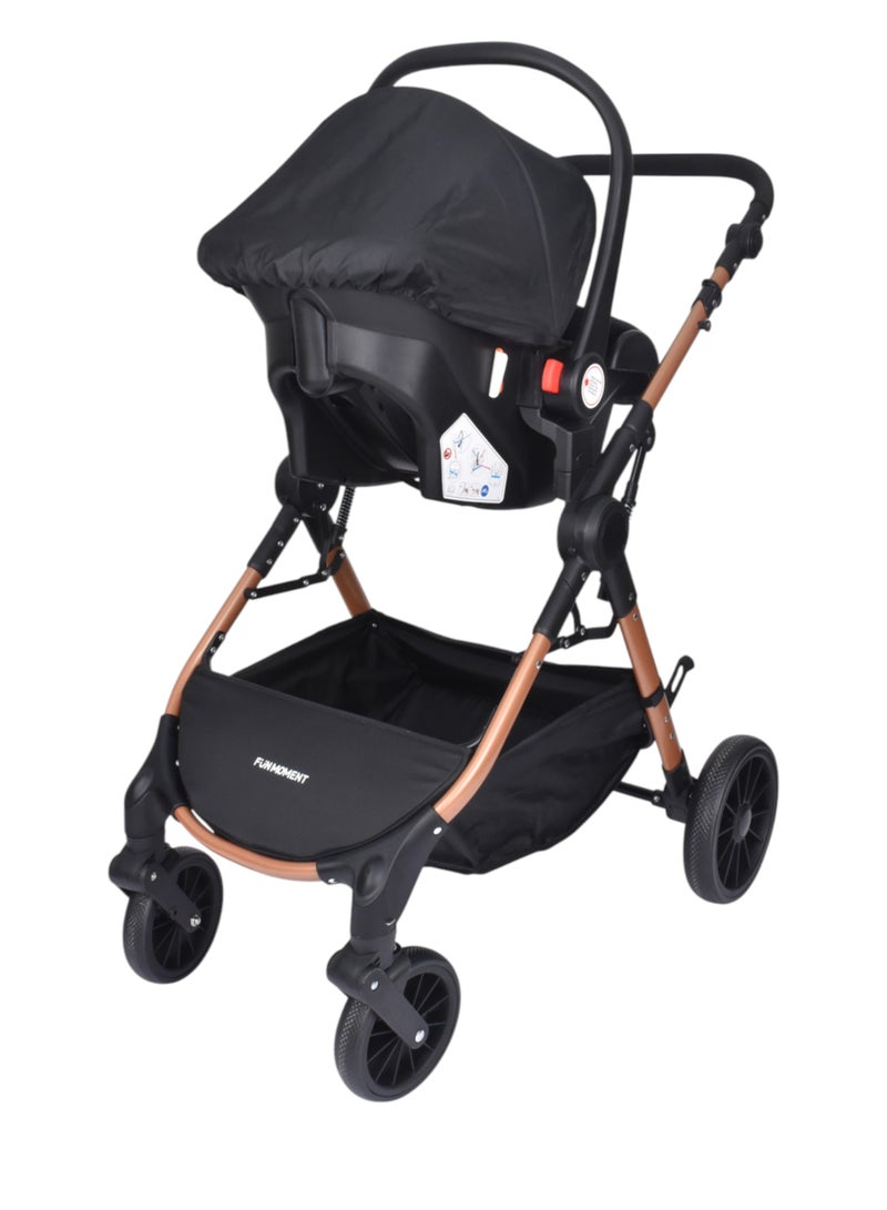 لحظة مرح عربية أطفال فاخرة عالية الارتفاع ثنائية الاتجاه وقابلة للطي مع مقعد سيارة - Image 3