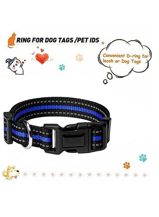 19 Mm Reflective Super Soft Dog Collar With Bell - Adjustable 12" To 22" Inch Neck Size, Nylon Reflective Collar For Small & Medium Size Adult Dogs (Color As Per Available) - Image 2