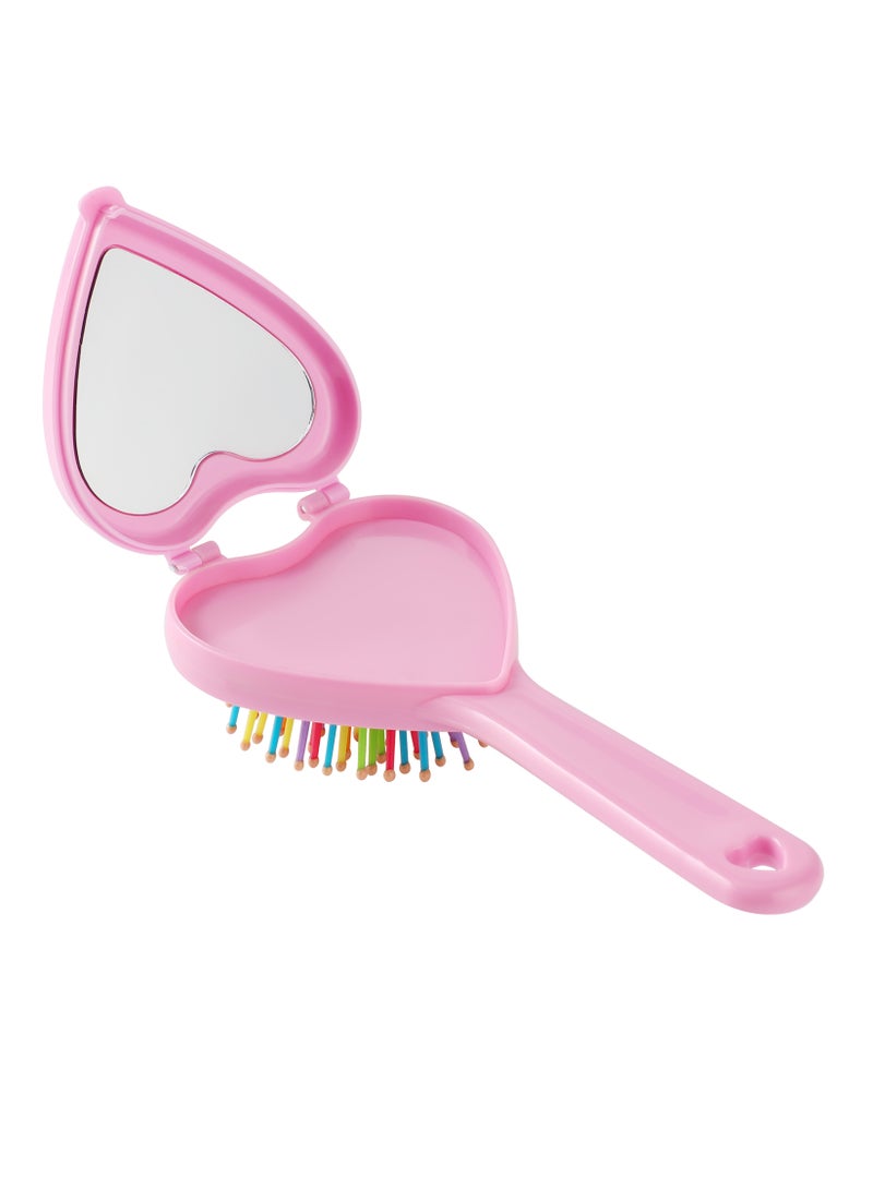 Glitters GLITTERS® 2 in 1 Hairbrush with Mirror, Strong & Flexible Bristles, Ideal For Men & Women, All Hair Types - Image 2