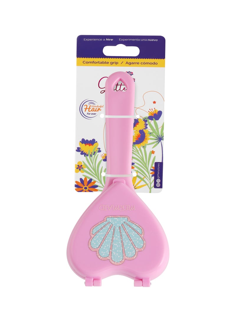 Glitters GLITTERS® 2 in 1 Hairbrush with Mirror, Strong & Flexible Bristles, Ideal For Men & Women, All Hair Types - Image 4