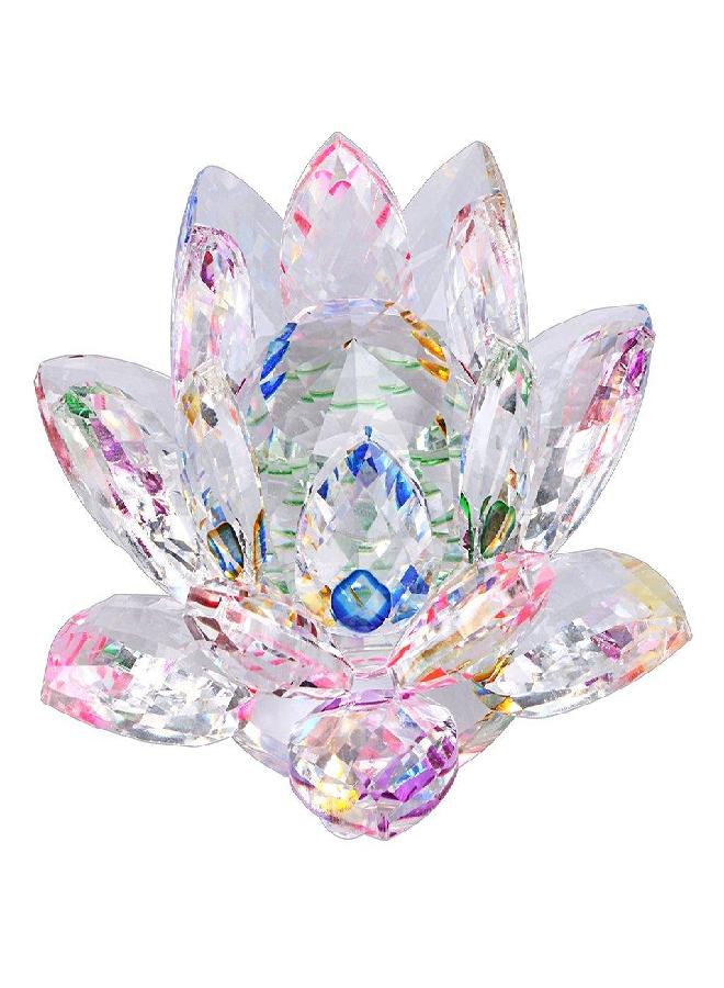 OwnMy OwnMy Sparkle Crystal Lotus Flower Hue Reflection Feng Shui Home Decor with Gift Box (3 Inch/ 80MM)  - Image 2