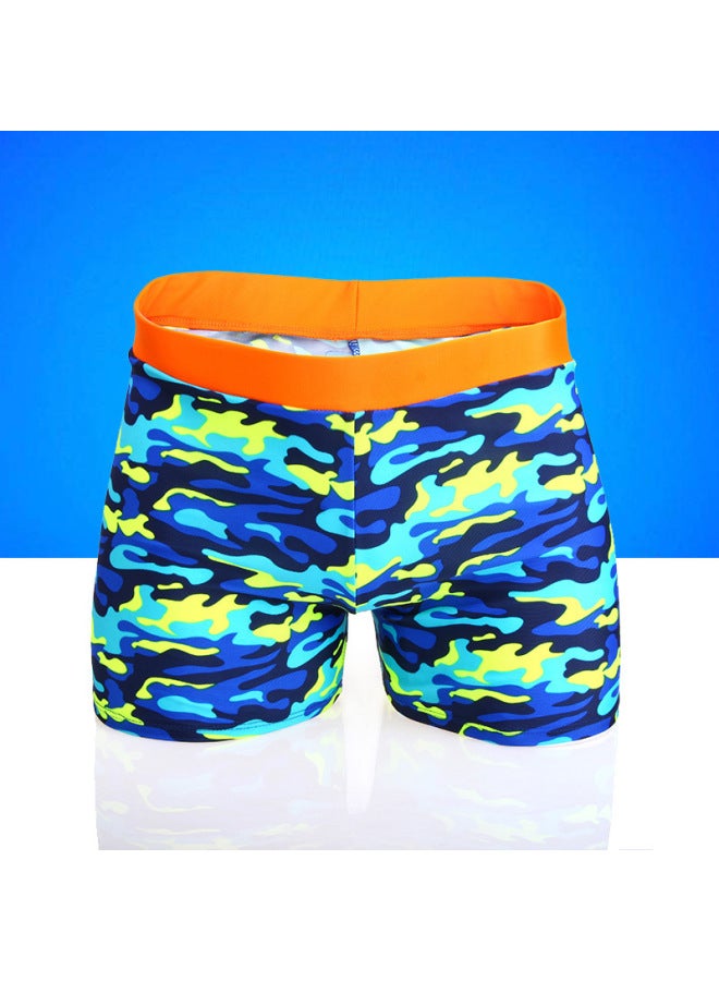 Loquat Big Children And Teenagers Swimming Trunks Wide Waist Boxer Fashion Student Hot Spring Swimming Trunks Primary School And Middle School Students Swimming Trunks-Color:7901-2# Pants- - Image 1