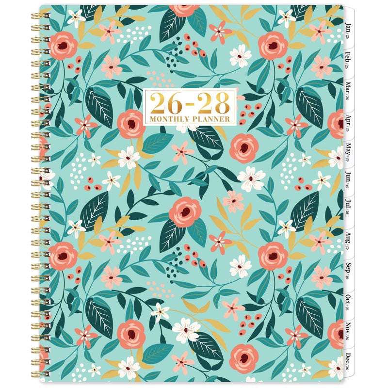 Feteulo 2026-2028 Monthly Planner/Calendar - JAN. 2026 - DEC. 2028, 9" Ã— 11", 3 Year Monthly Planner 2026-2028, Large 36-Month Calendar with Tab, Back Pocket, Twin-Wire Binding, Premium Paper, Note Page - Image 1